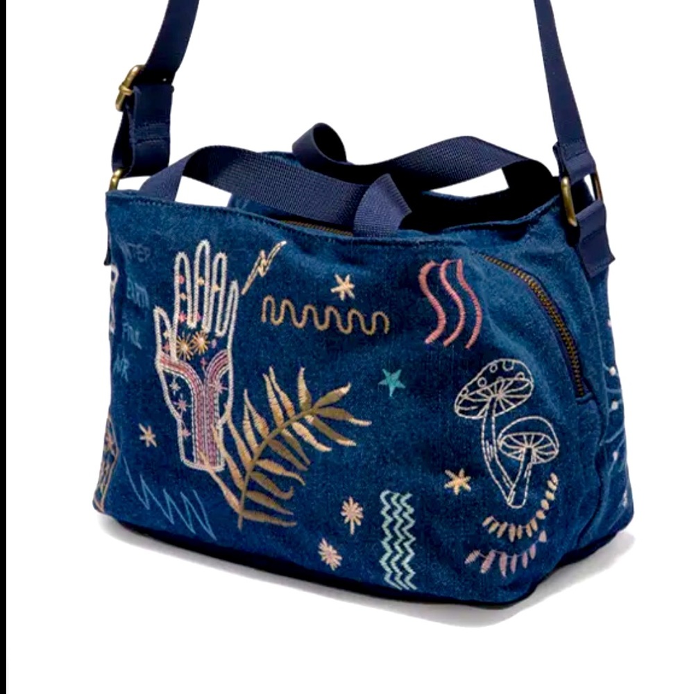 Johnny Was Sezane Denim Crossbody Bag